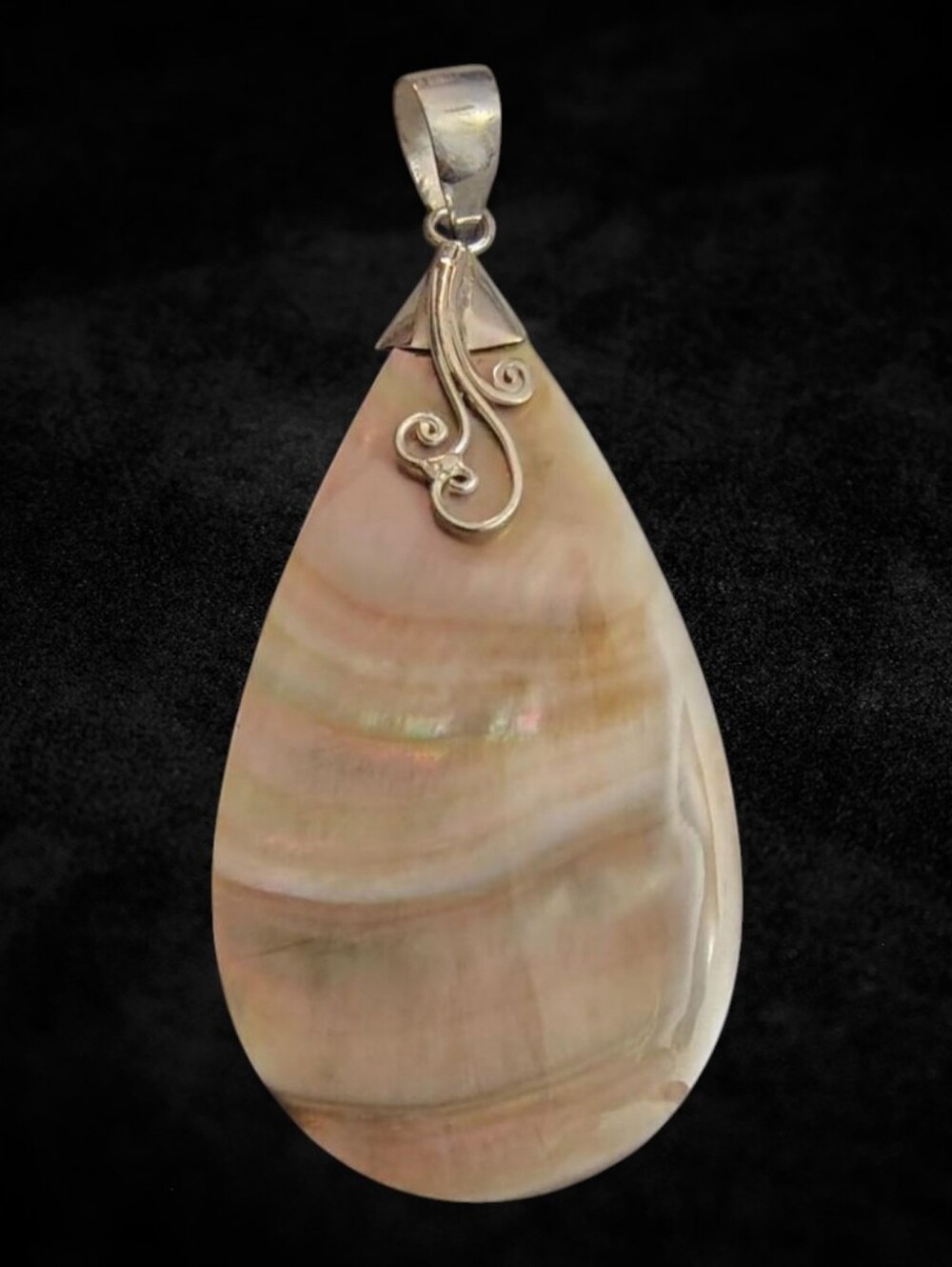 Teardrop Mother Of Pearl Shell Statement Pendant